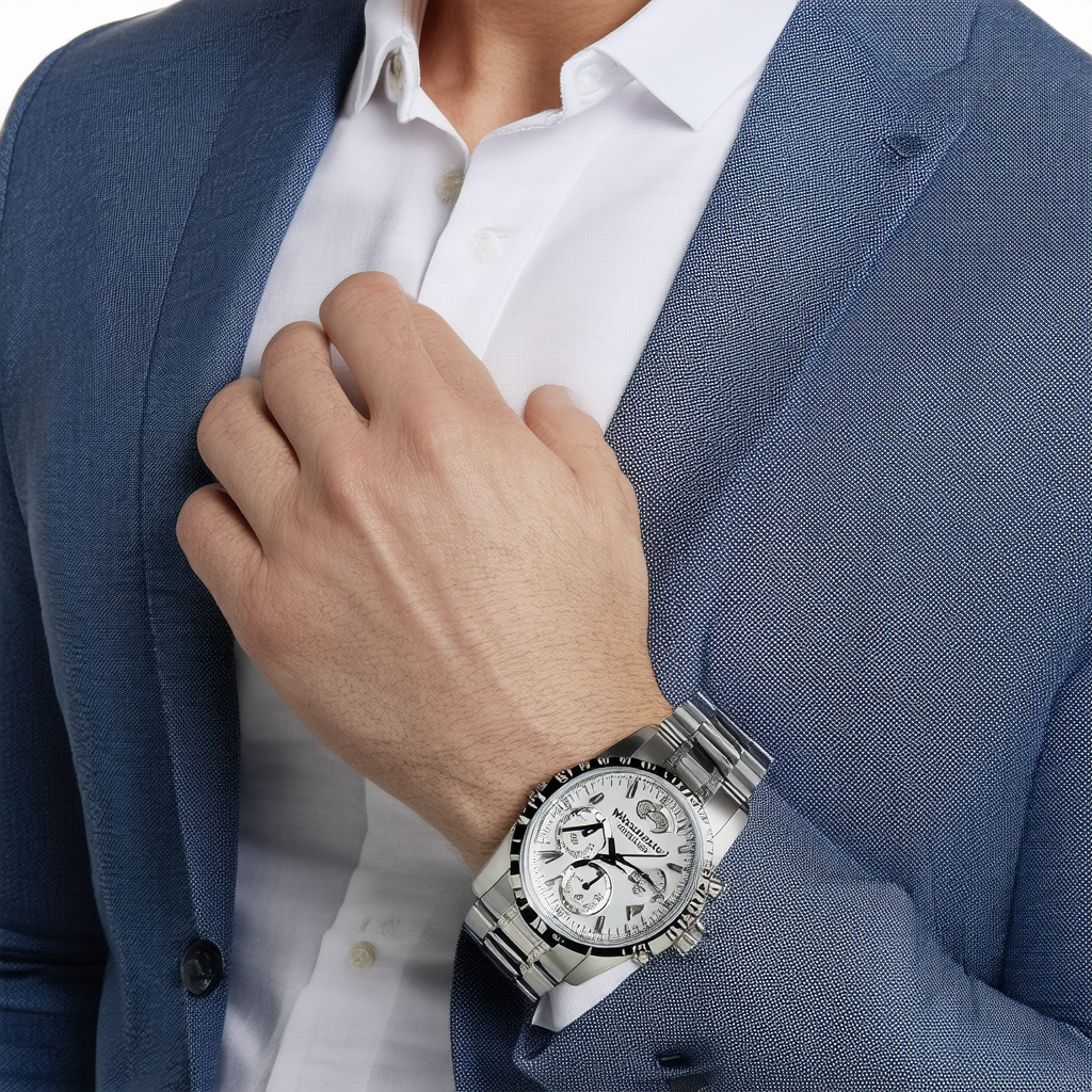 Michael Kors Men's Jetmaster Silver-Tone Watch MK8461