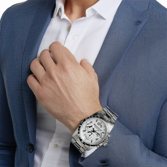 Michael Kors Men's Jetmaster Silver-Tone Watch MK8461