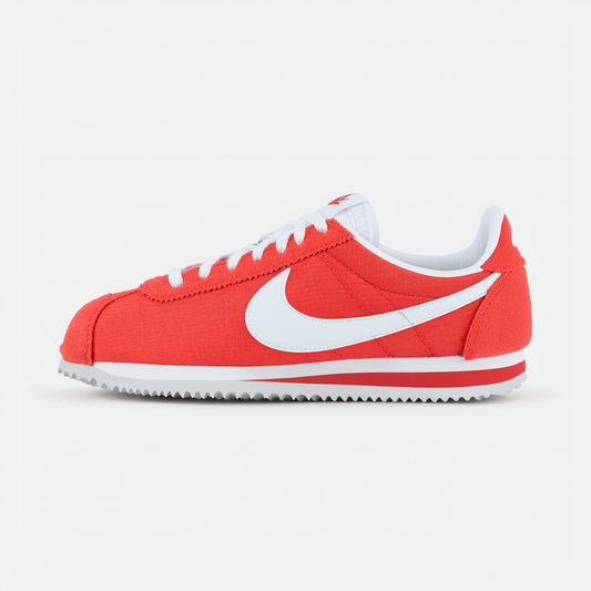 Nike Womens Classic Cortez Nylon Casual Sneakers Bright CIRMSON White 749864 616