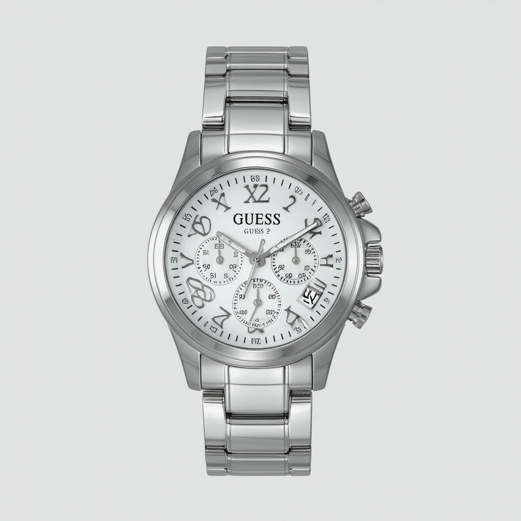 GUESS Watch W1197L1, Silver, W1197L1
