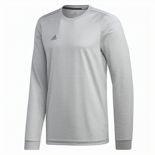 adidas Men's Basic Badge of Sport Long Sleeve Tee, Medium Grey Heather 2, XL