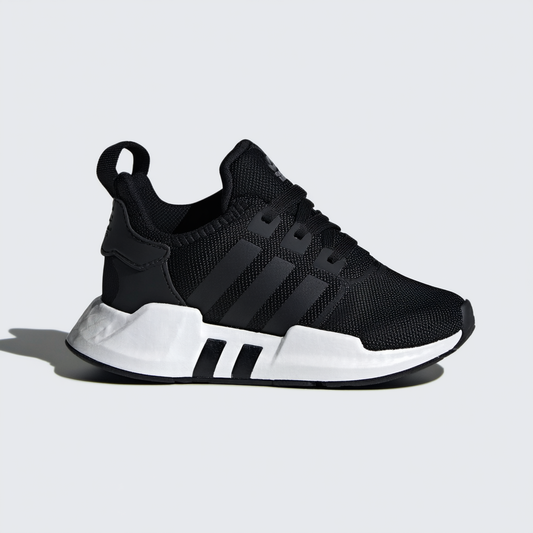 adidas Originals Boy's EQT Support ADV J Running Shoe, Black/Black/White, 6 M US Big Kid