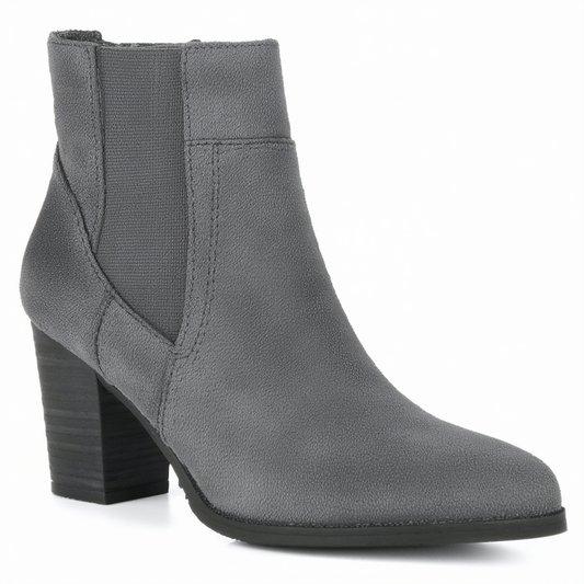 Nautica Women's Block Heel Ankle Bootie Pointed Toe Mid Side Zipper Winter Boot-Yeva
