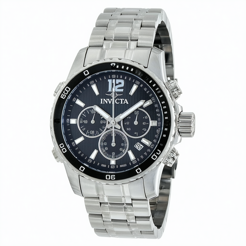 Invicta Men's Specialty Quartz Watch with Stainless Steel Strap, Silver, 22 (Model: 38592)