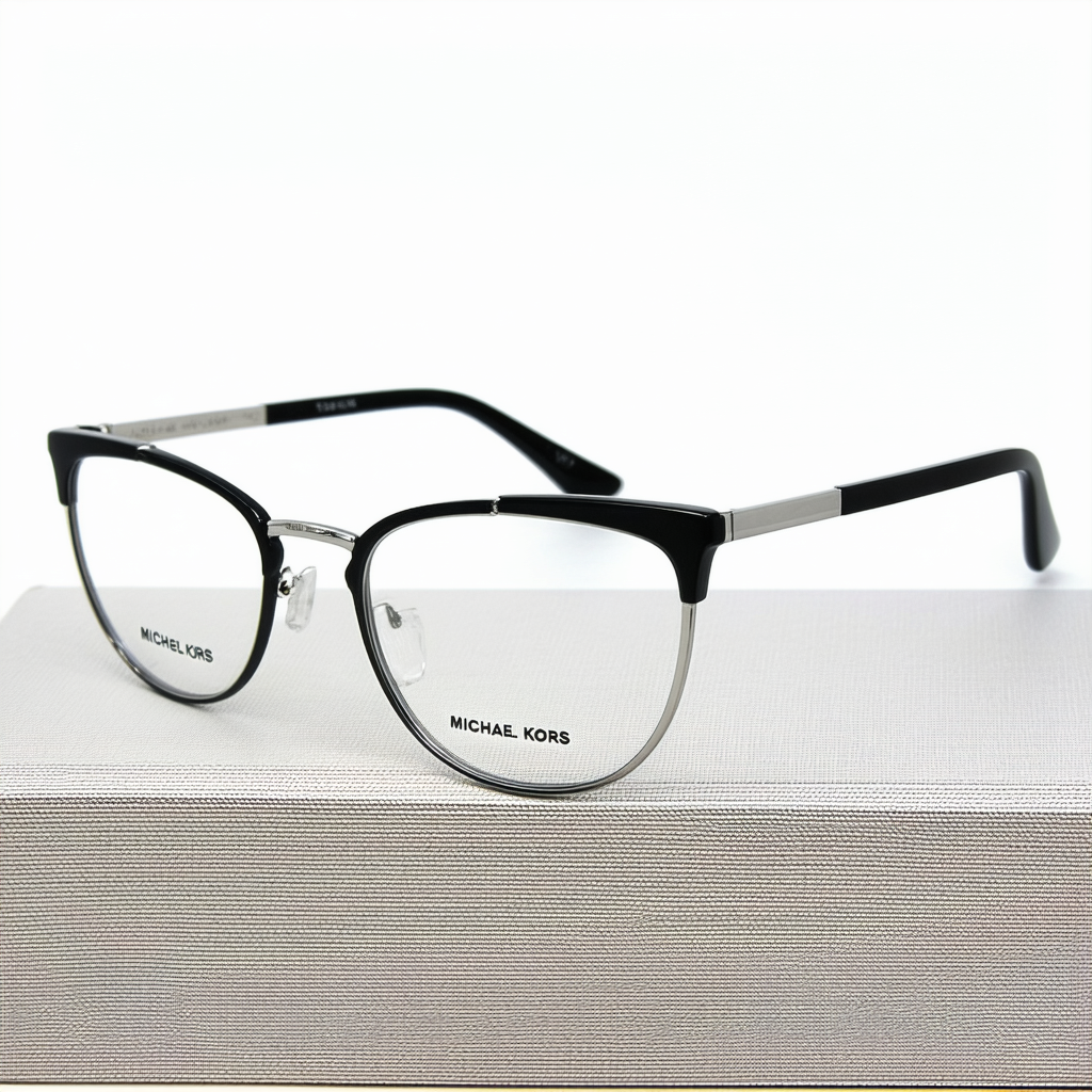 Michael Kors Eyeglasses Palos Verdes MK7004 1031 Black/Silver Optical Frame 51mm