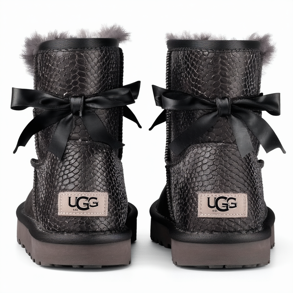 UGG Mini Bailey Bow Snake Black 1005534-BLK