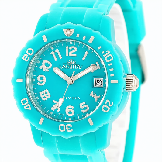 Activa By Invicta Women's AA101-006 Aqua Dial Aqua Polyurethane Watch