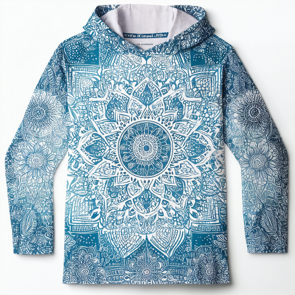 Life is Good Wildflower Primal Mandala Long Sleeve Crusher-Lite™ Hooded Tee