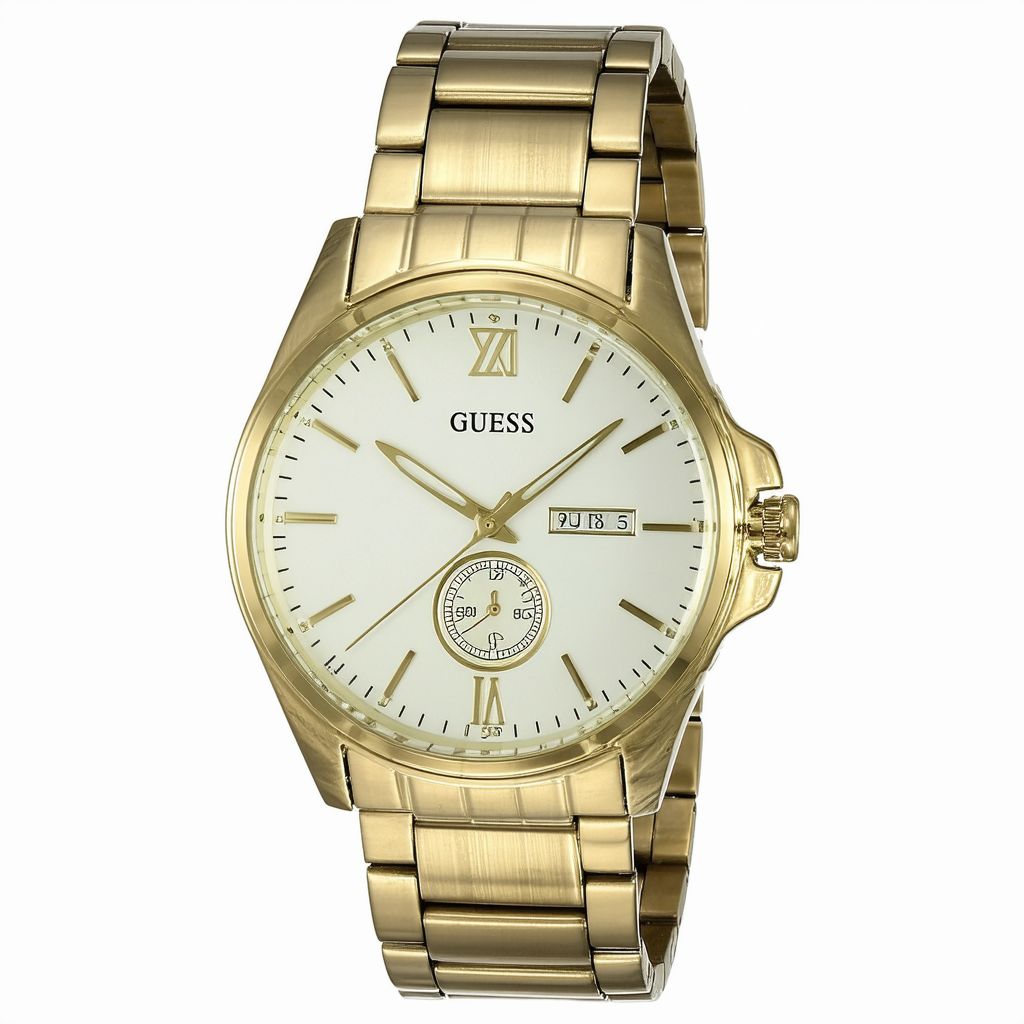 GUESS Men's Stainless Steel Casual Bracelet Watch, Color: Gold-Tone (Model: U0075G5)