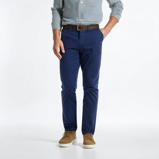 Nautica Flat Front Slim Fit Twill Chino Marina Stretch Pant