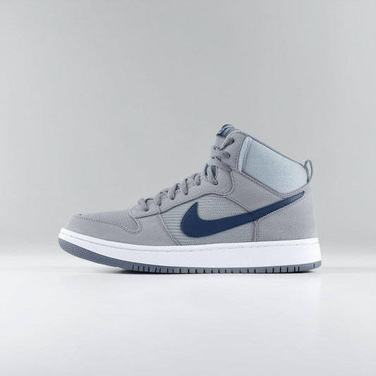 NIKE Ebernon Mid Men's Shoe, Vast Grey/White-Blackened Blue Size 10 D(M) US