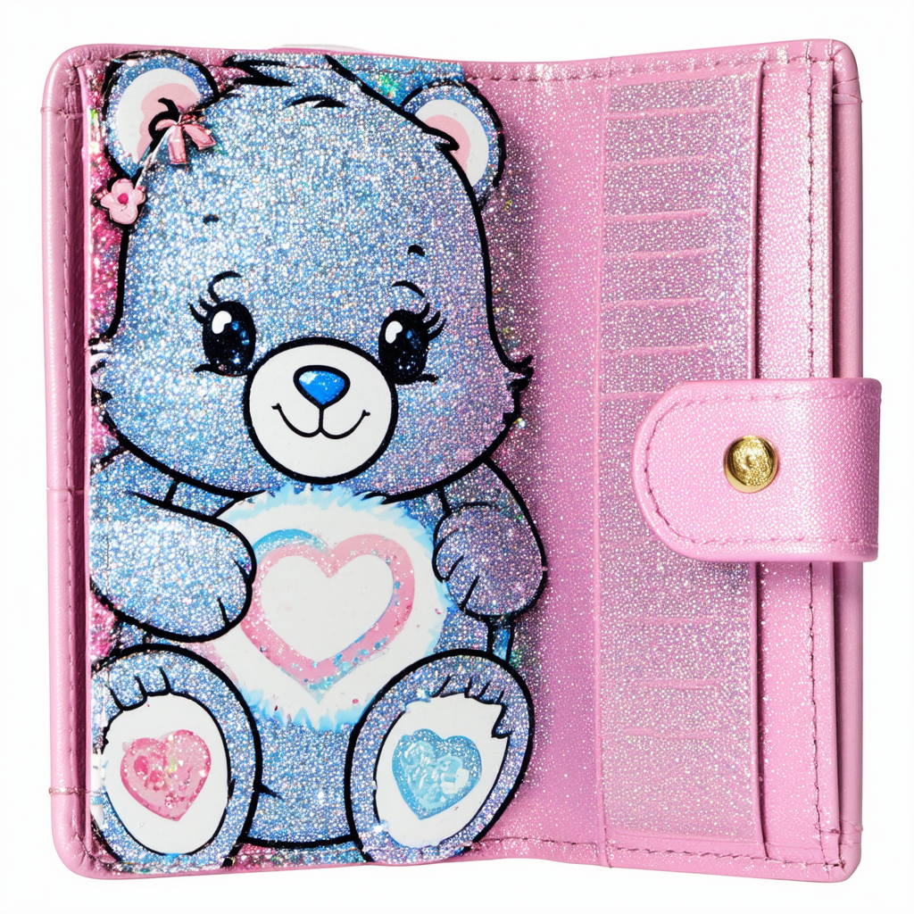 Care Bears Glitter Hinge Wallet