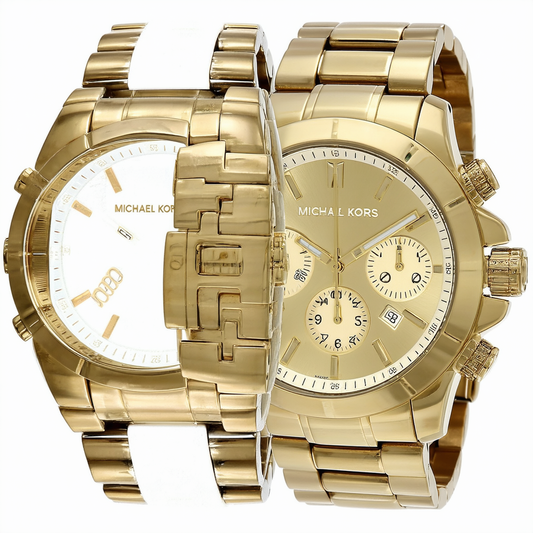 Michael Kors Women's MK5696 - Bradshaw Chronograph Gold/Brown Watch