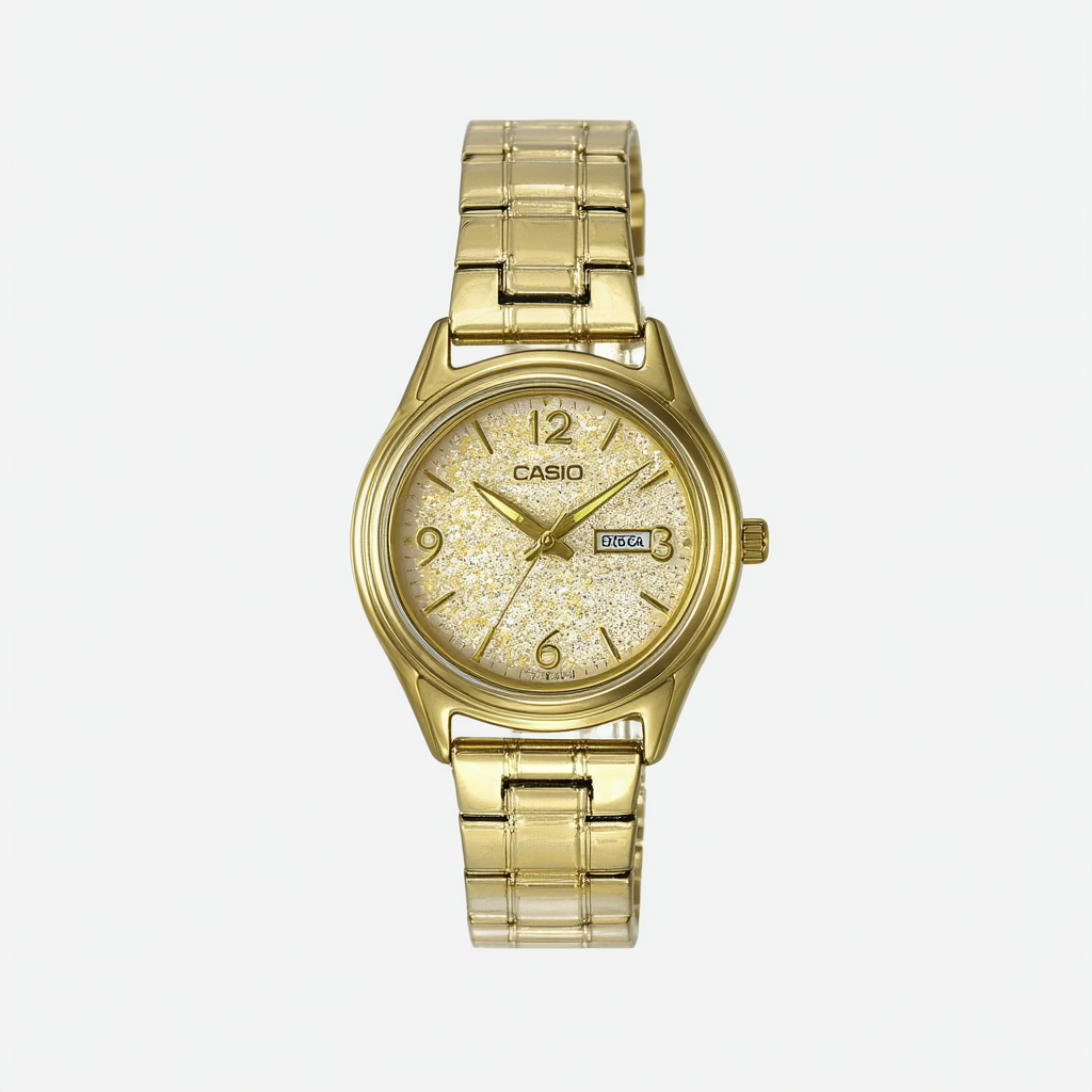 Casio Glitter Gold Dial Women's Quartz Watch - BGD141-1