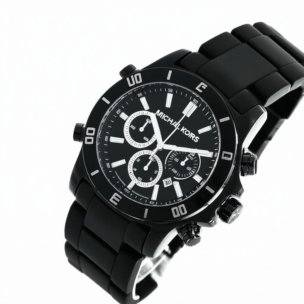 Michael Kors Mk9005 Men's Digital Multi-Function Black Polyurethane Watch