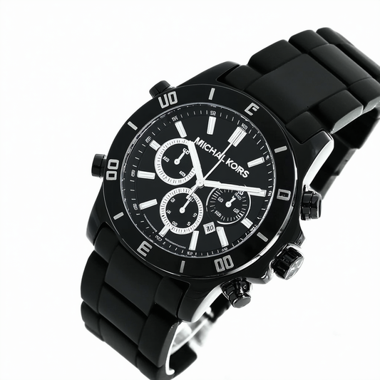 Michael Kors Mk9005 Men's Digital Multi-Function Black Polyurethane Watch