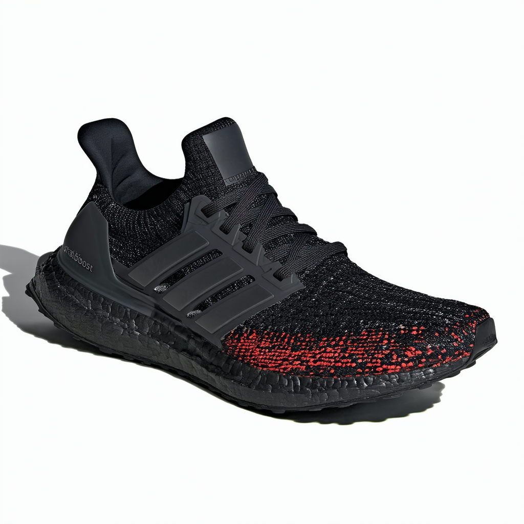 adidas Performance Men's Ultra Boost Street Running Shoe,Black/Iron Metallic Grey/Vivid Red,9.5 M US