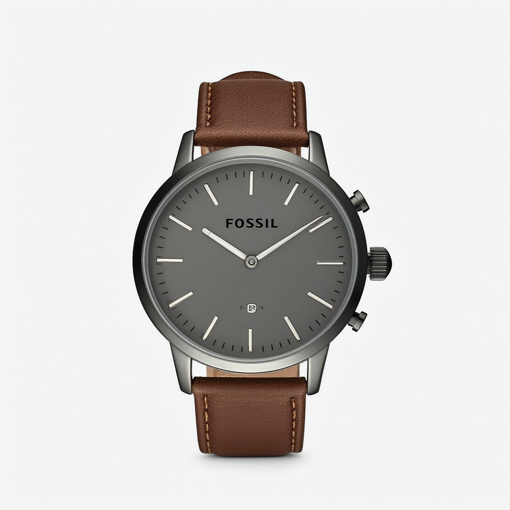 Fossil Flight Leather Watch - Pewter