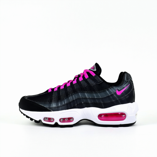 Nike Women's Air Max 95 DYN FW Running Shoes, Black/Sport Fuschia/Dark Grey