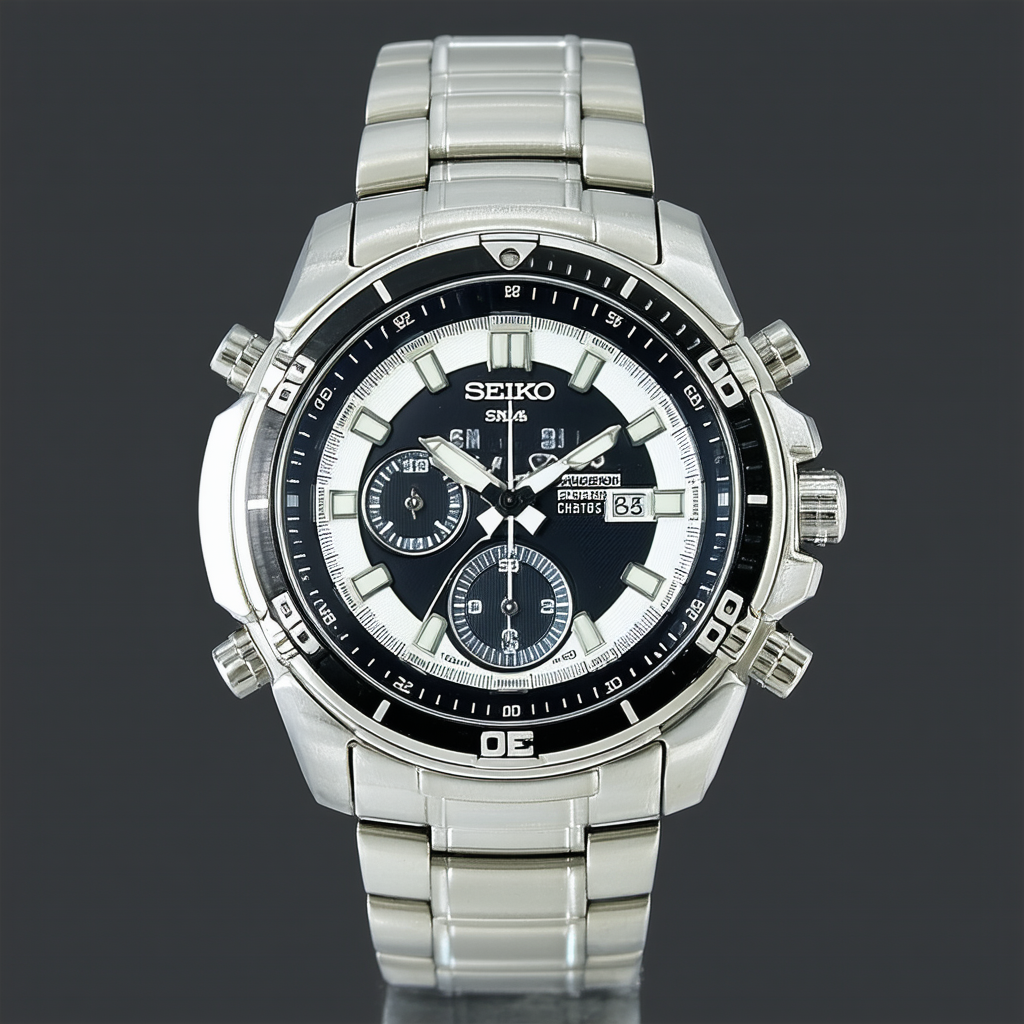 Seiko Men's SNA545 Alarm Chronograph Watch