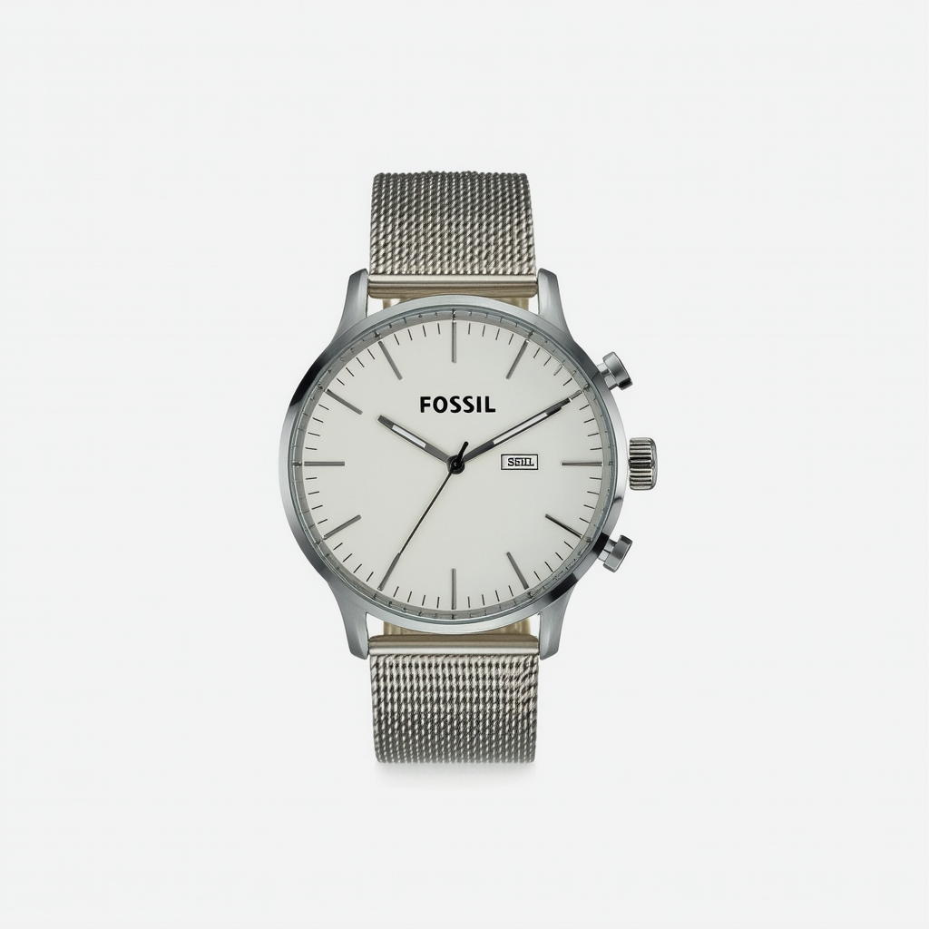 Fossil Men's Townsman Quartz Stainless Steel Watch, Color: Silver (Model: FS5407)