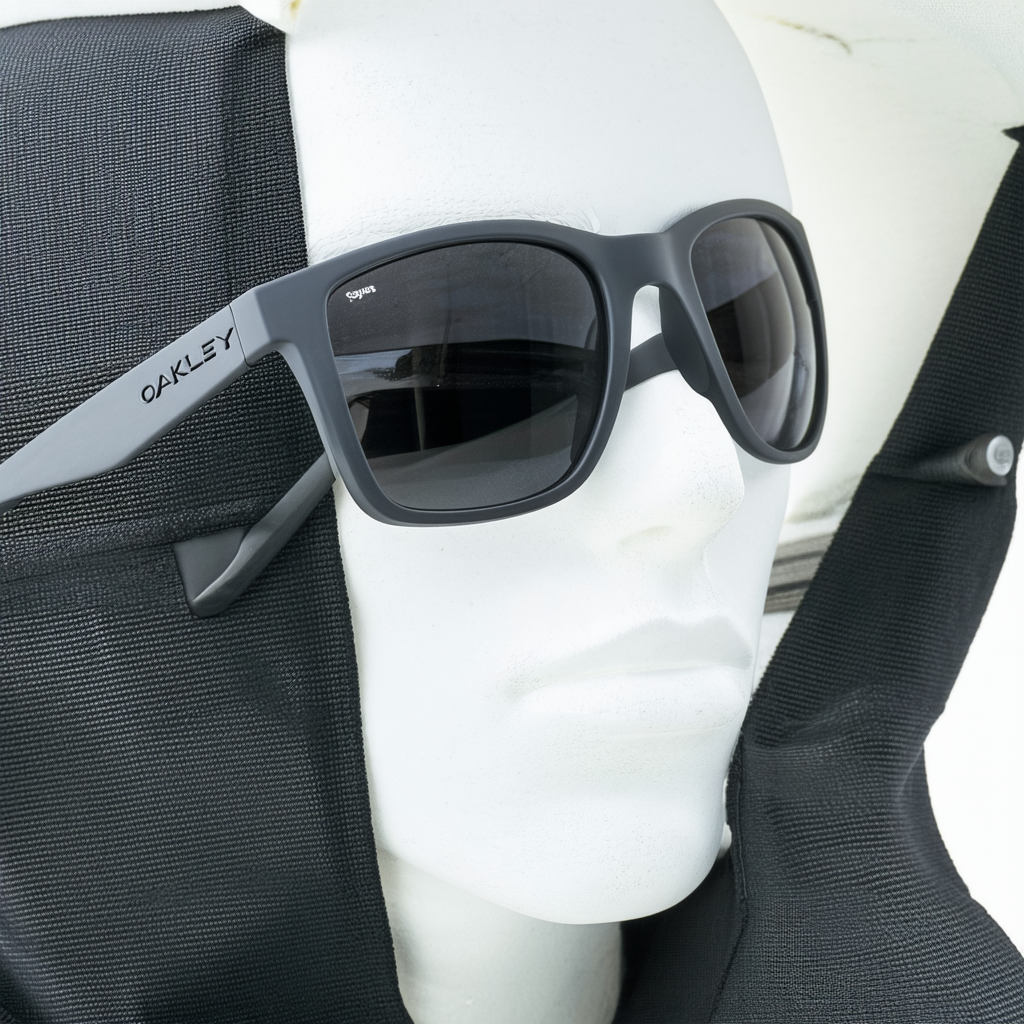 Oakley Men's OO9374 Frogskins Lite Square Sunglasses, Matte Black/Grey, 63 mm