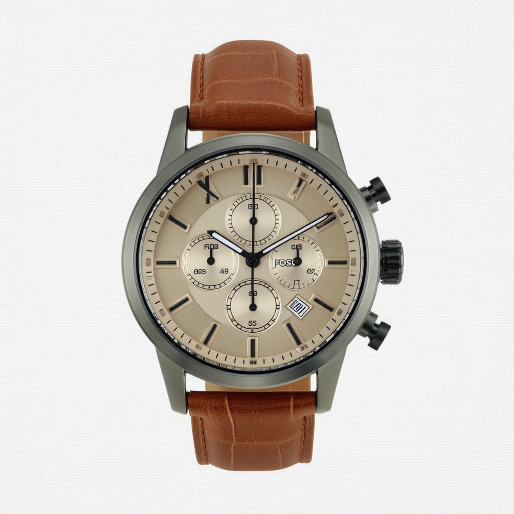 Fossil Men's FS5184 Grant Chronograph Light Brown Leather Watch
