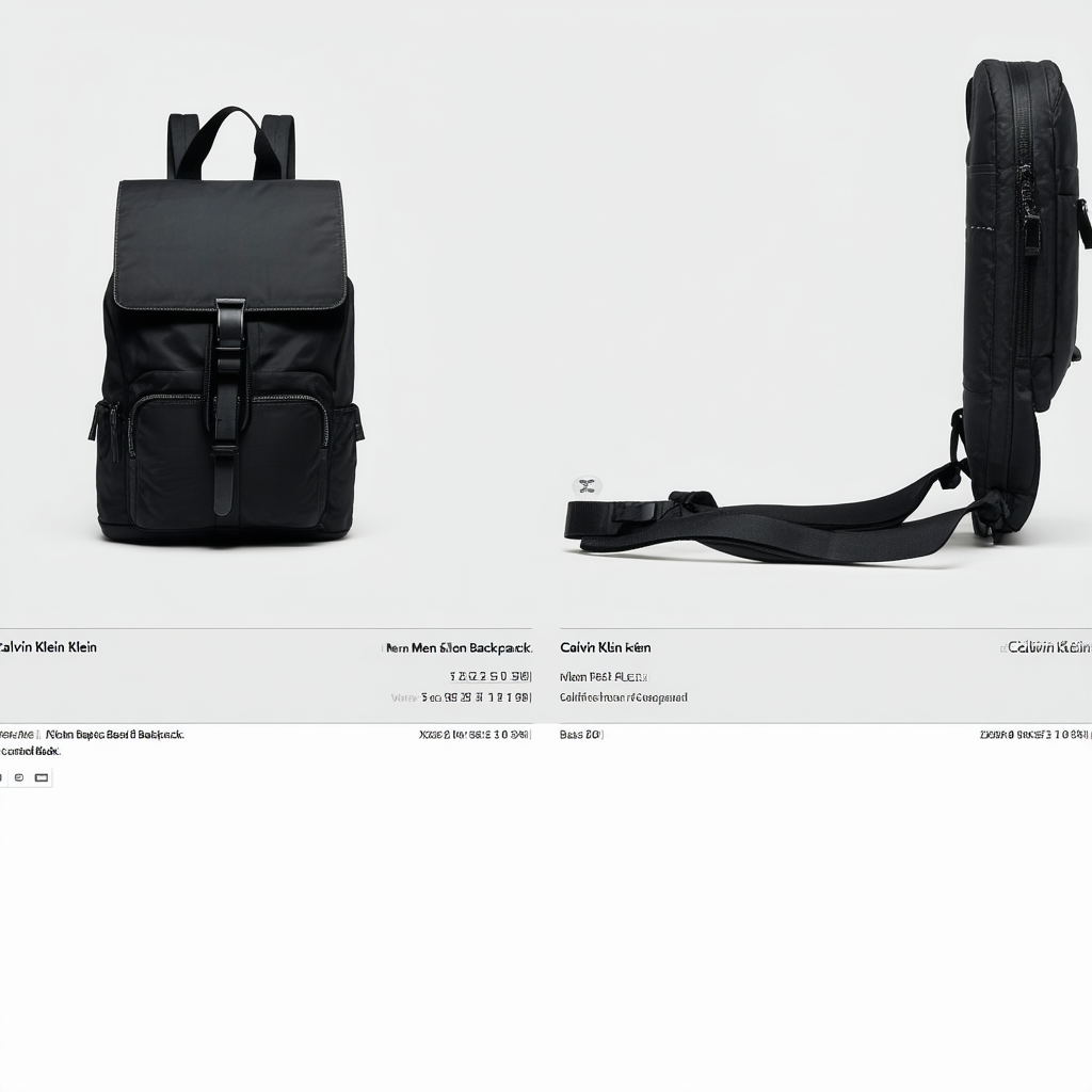 Calvin Klein Men's Nylon Flap Backpack, Black, 1 Size