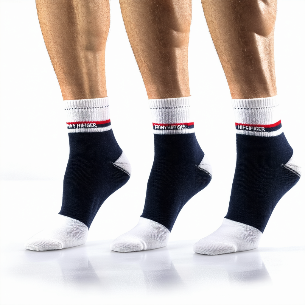 Tommy Hilfiger Men’s Athletic Socks – Cushion Quarter Cut Ankle Socks (6 Pack)