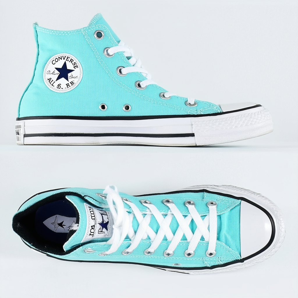 Converse Chuck Taylor All Star Hi Big Kids/Men's Shoes Fresh Cyan/Black/White 155555f