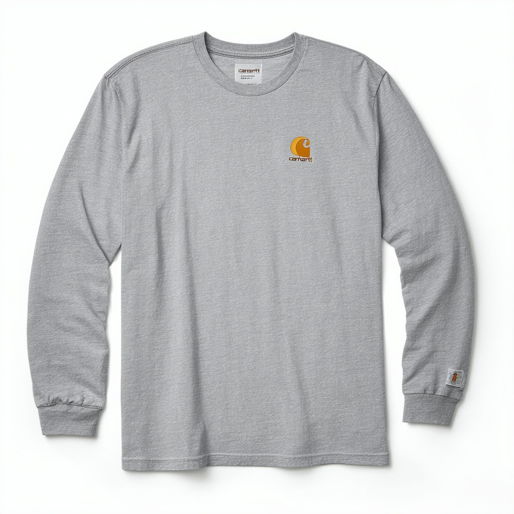 Carhartt Men's Signature Logo Midweight Jersey Long Sleeve T-Shirt