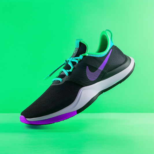 Nike Mens Solarsoft Moccasin Black/Turbo Green/Purple Venom/White 555301-015 11