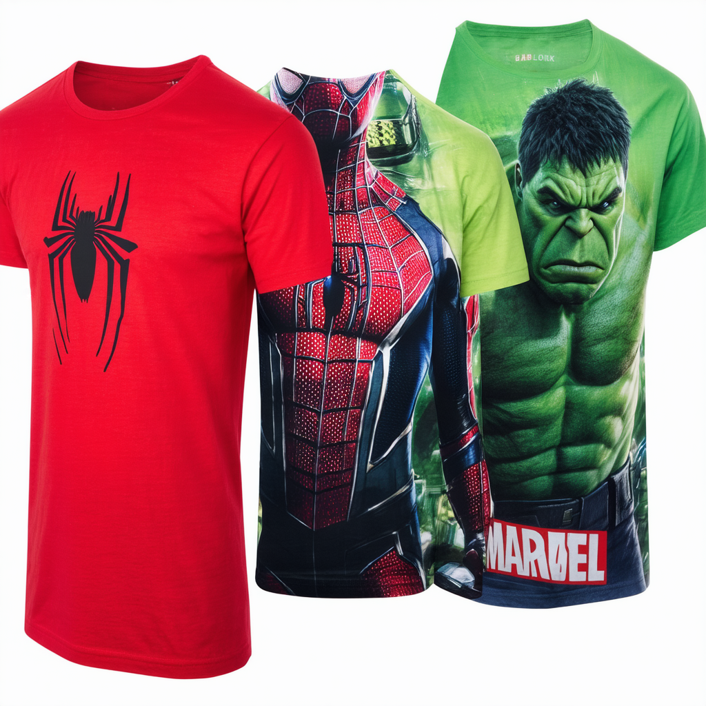 Marvel Avengers Spider-Man Hulk 3 Pack Athletic T-Shirt