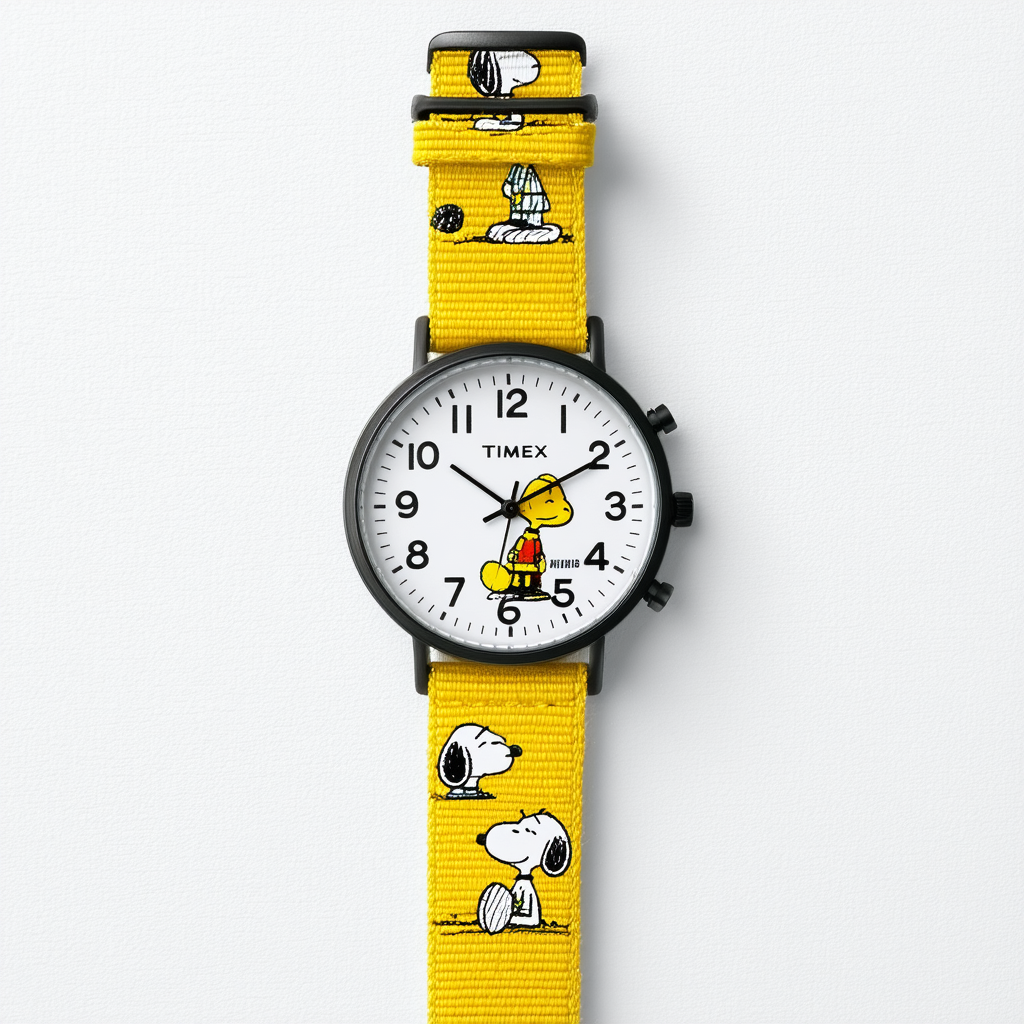 Timex Timex x Peanuts - Weekender 34mm Fabric Strap Watch Yellow One Size