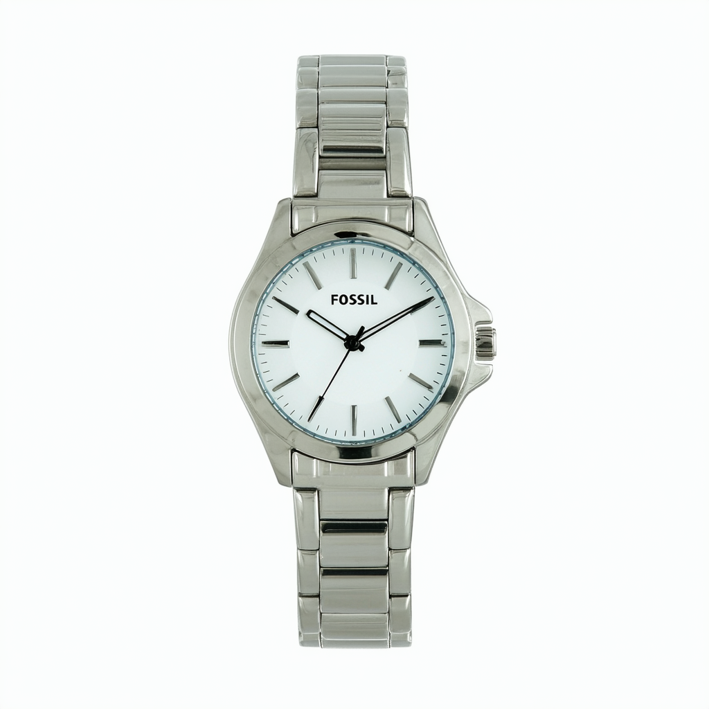 Fossil Women's ES2861 Stainless Steel Analog with White Dial Watch