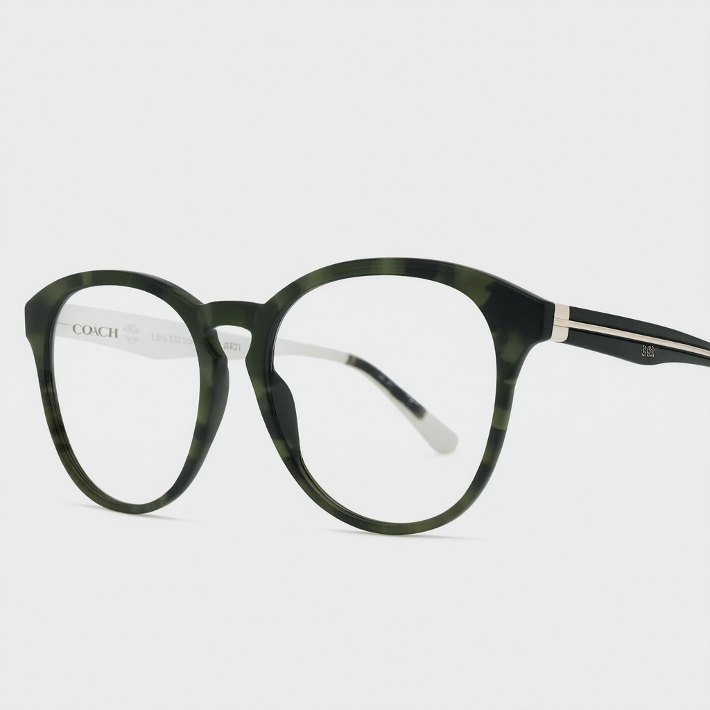 COACH Eyeglasses HC 6066 5261 Black/Black Military 51MM