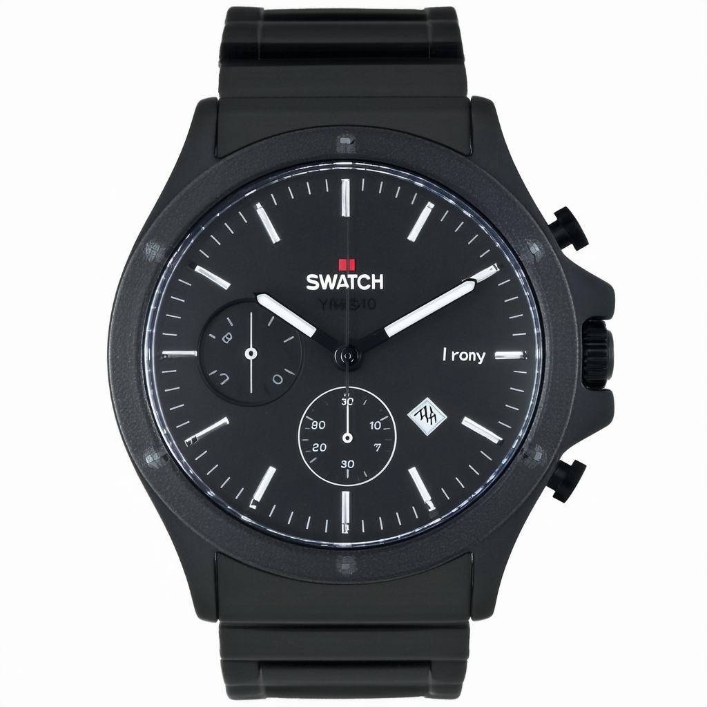 Swatch Men's YWB401 Irony Analog Display Swiss Quartz Black Watch