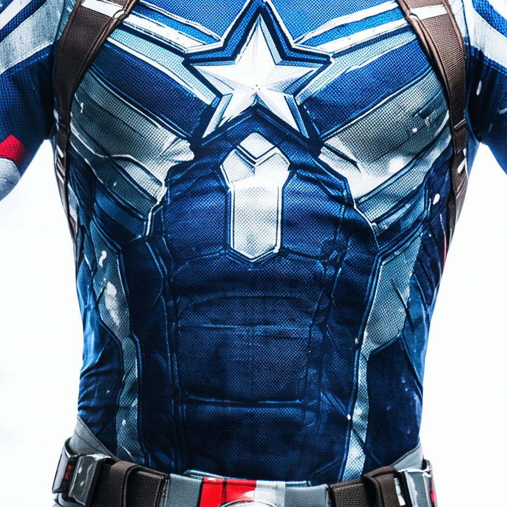 Marvel Captain America Winter Suit Mens Fitted Jersey TEE
