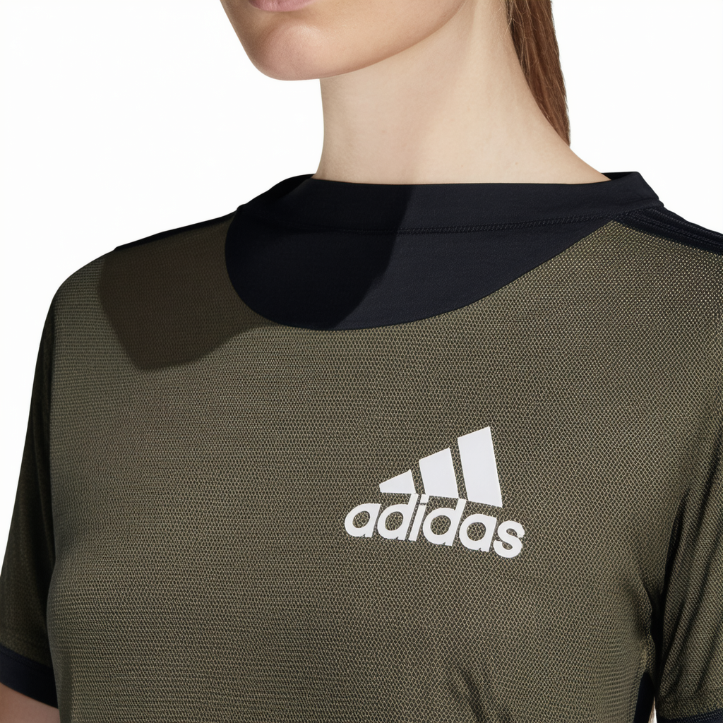 adidas Women's Badge of Sport Tee, Black/Focus Olive/Halo Blush