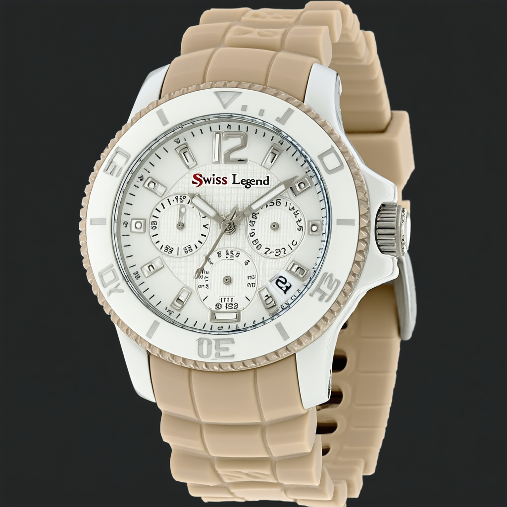 Swiss Legend Women's 11840D-016 Neptune Beige Dial Beige Silicone Watch