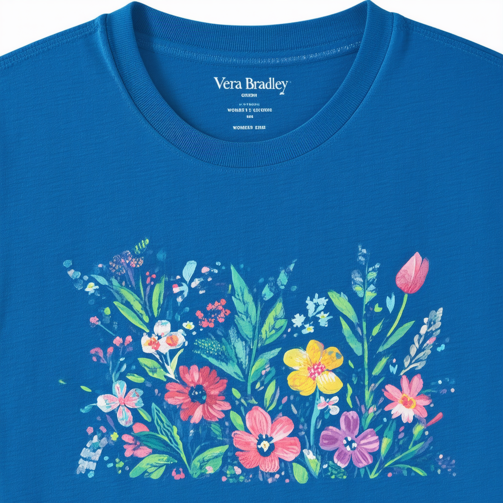 Vera Bradley Women's Cotton Short Sleeve Crewneck Graphic T-Shirt (Extended Size Range)