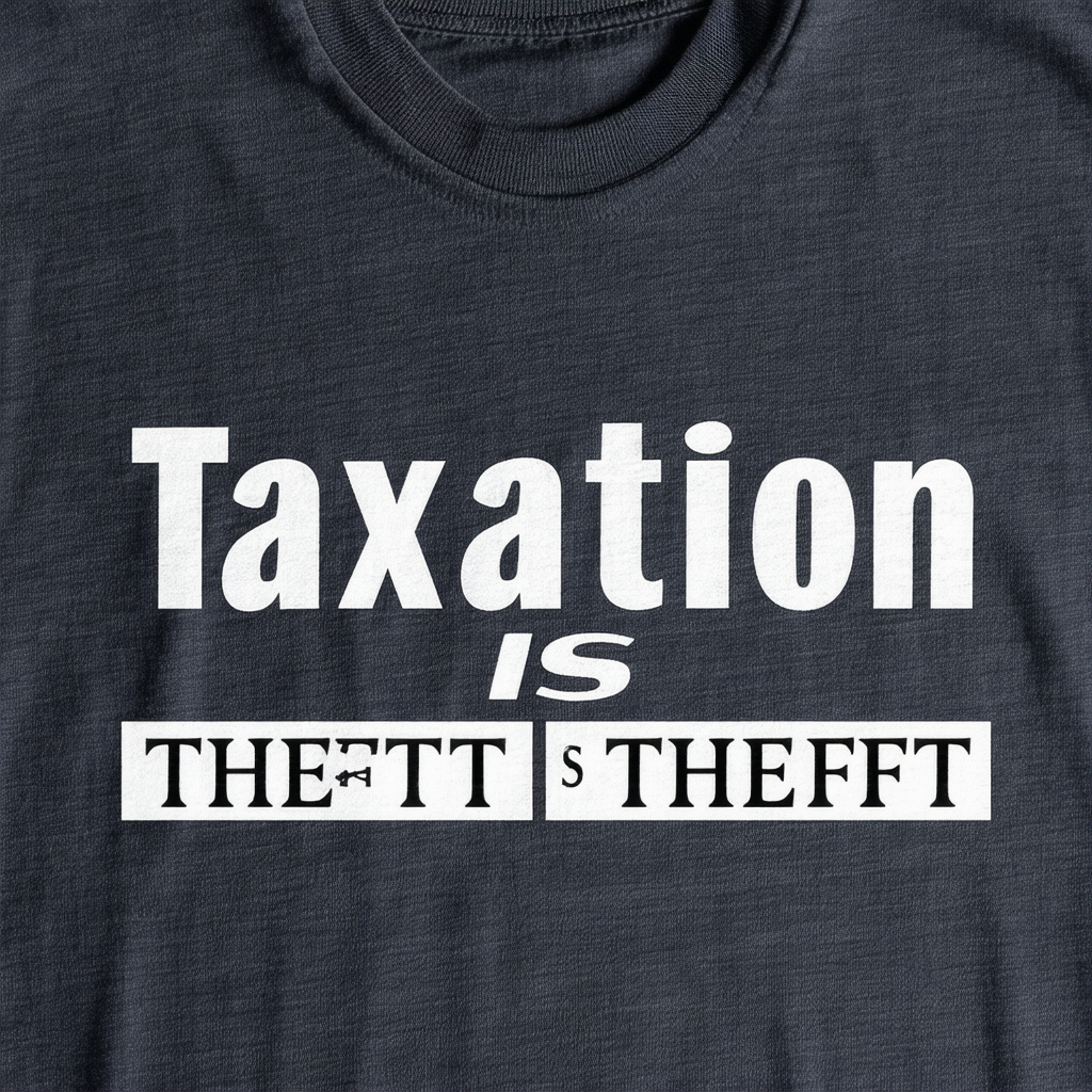 CafePress Taxation is Theft Dark T Shirt Graphic Shirt