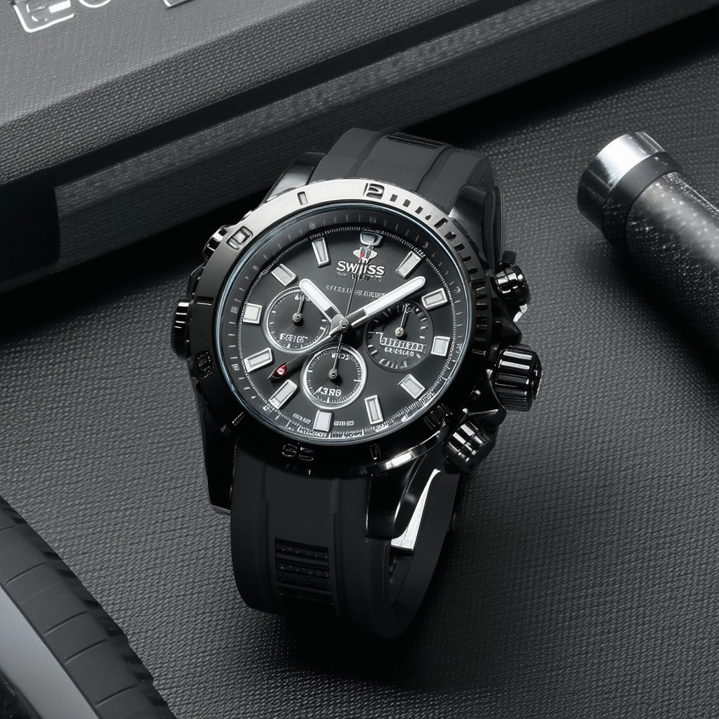 Swiss Legend Men's 20078-RB-09 Speedster Collection Chronograph Black Rubber Watch