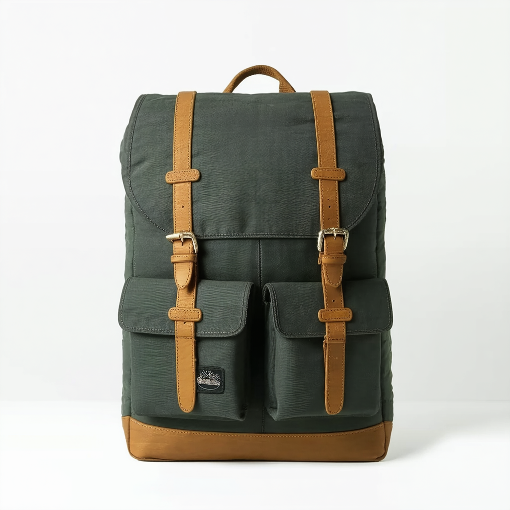 Timberland Prescott 2 Pocket Tombstone Backpack, Dark Green, One Size