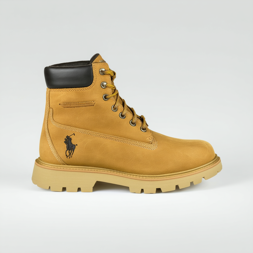 POLO FOOTWEAR MENS COUNTRY II NUBUCK BOOT Beige-Khaki - Footwear/Boots 8.5