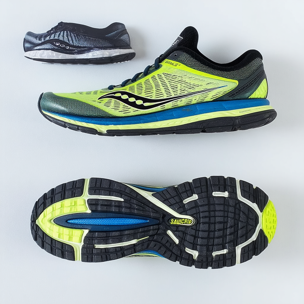 Saucony ProGrid Mirage Running Shoe - Men's Viz/Black, 9.0