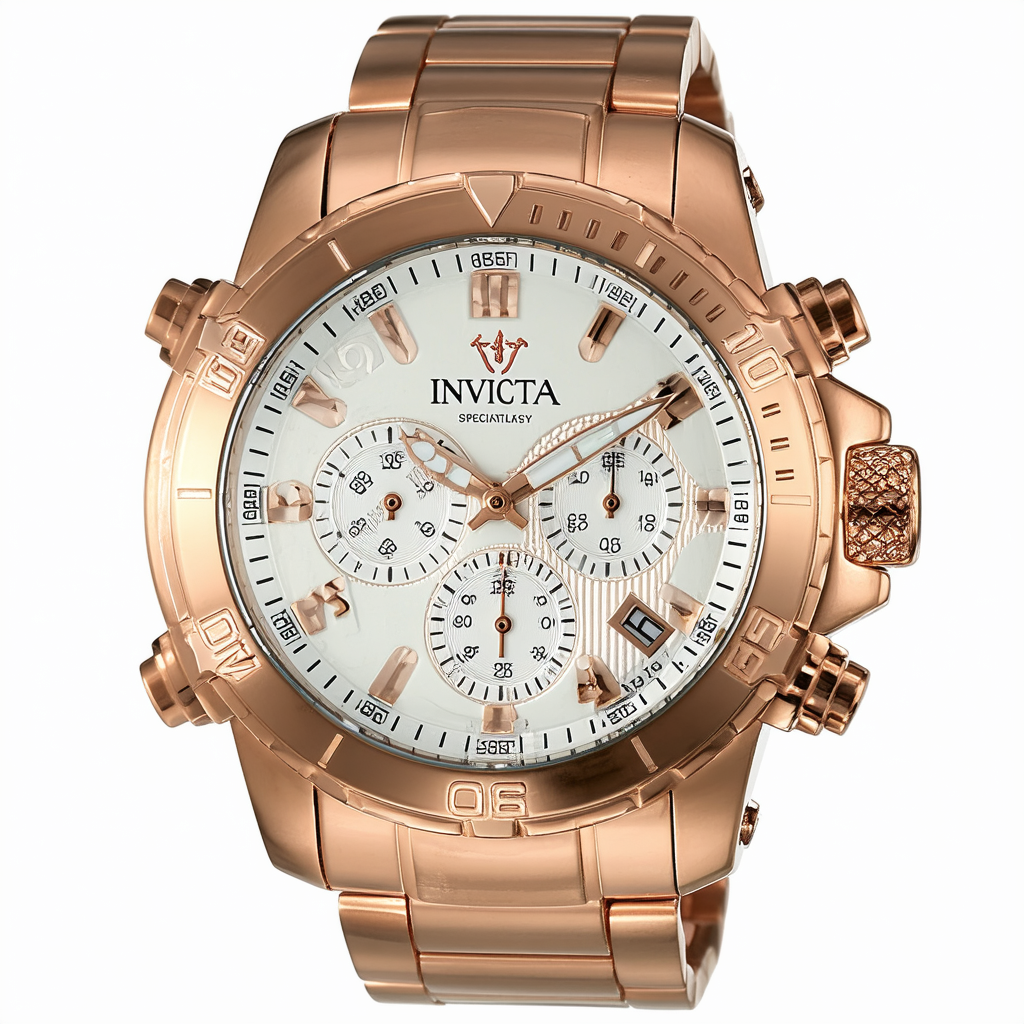 Invicta Men's 17731 Specialty Analog Display Swiss Quartz Rose Gold Watch