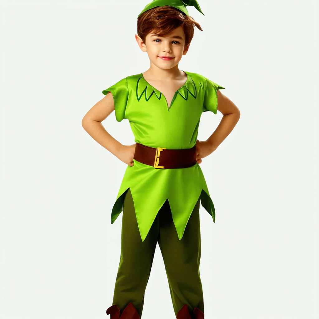 Disguise Disney Peter Pan Boys' Costume, Green, Medium