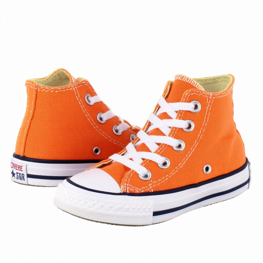 Converse Kid's Chuck Taylor All Star Seasonal Ox Fashion Sneaker Shoe - Vivid Orange - Boys - 11