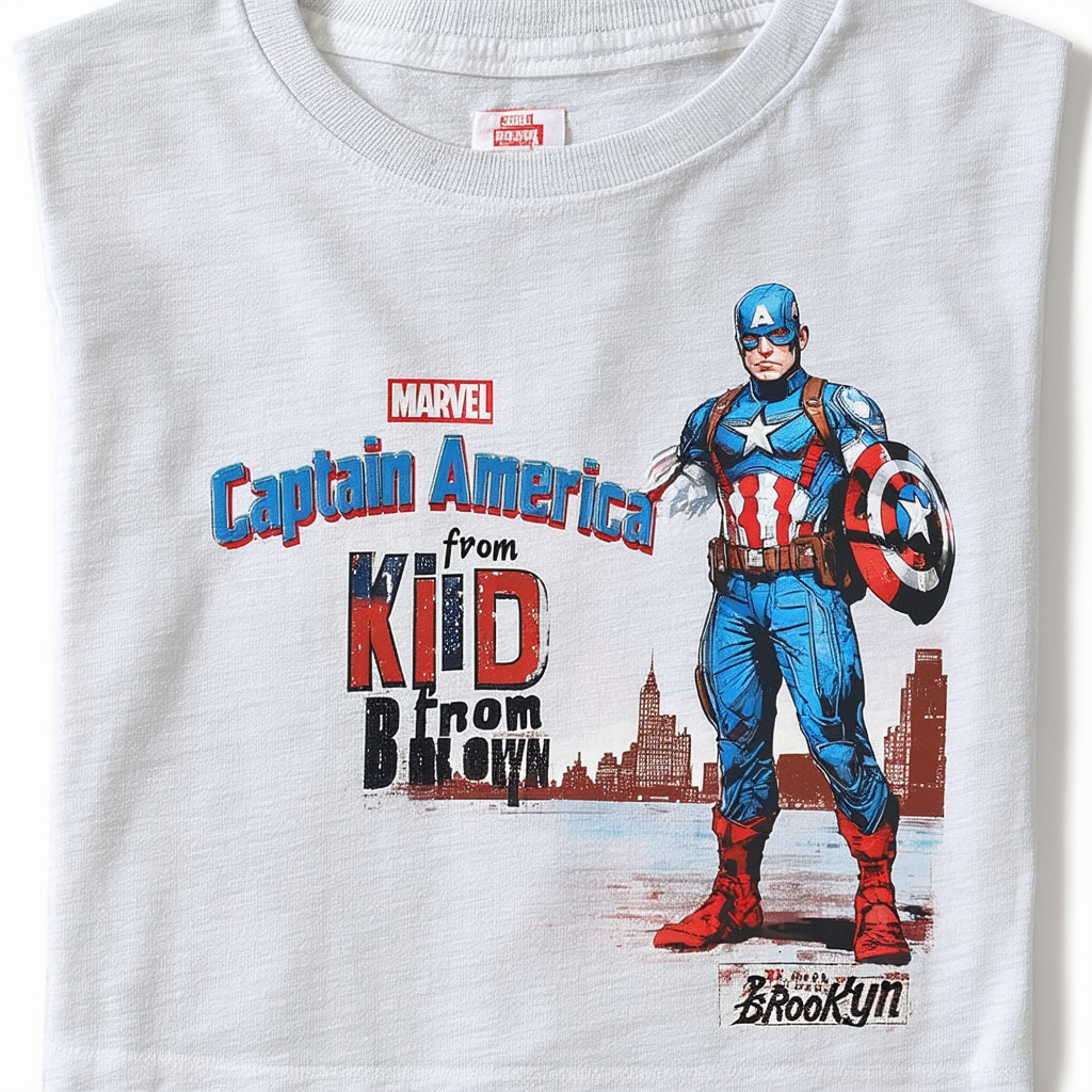 Marvel Men's Captain America Kid from Brooklyn T-Shirt